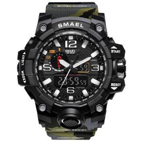 SMAEL Men Waterproof Electronic Digital Pointer Backlight Quartz Wrist Watch