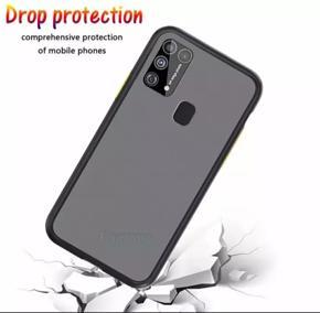 Samsung Galaxy M31 - Luxury Shockproof matte frosted and smoky transparent phone back Cover Case