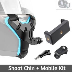Motorcycle helmet chin mobile phone holder Moto Dji Gopro Mountain Dog Action Camera Stand Ride Mount Holder for Camera Recorder