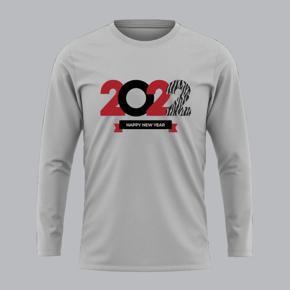 Happy New Year Full Sleeve  T-shirt For Men