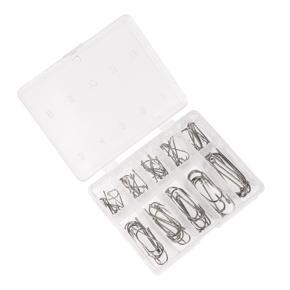 1 Box 100Pcs 3# - 12# 10 Sizes Steel Jig Hooks with Hole Fishing Tackle