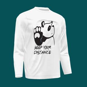 Keep Your Distance White long Sleeve T-Shirt