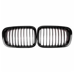 2Pcs Front Bumper Hood Kidney Grille Racing Grille Replacement for BMW 3-Series E46 4-Door 1998-2001