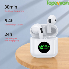 Mini TWS Bluetooth Headsets True Wireless Headphones Pro 4 Sports Earphones Digital Display Waterproof Earbuds With Mic