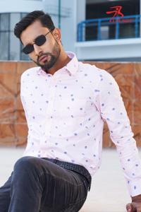 Mens Premium Shirt L/Sleeve - Baby Pink