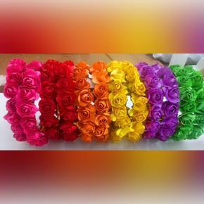 Artificial Flower Churi Bracelets For Boishakh & Bridal Fashion Jewellery 1 pair