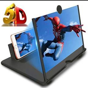 12 inchi 5D Mobile Phone Screen Amplifier Foldable Glass, Phone Holder, Movie/Video Magnifier for Smartphone Enlarged Screen