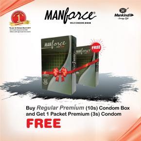 Manforce Premium Condoms Buy 1 packets 10 pcs Get 1 Packets Premium 3pcs Condom Free