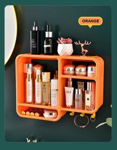 Bathroom Organizer Box - Wall-mounted bathroom cosmetic storage box | Makeup Organizer Rack Cosmetics Display Cases