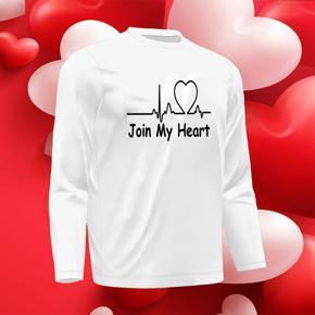 Join My Heart  Full Sleeve T-shirt For Men