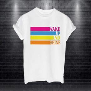 Ladies White Make Up Shine Half Sleeve T-shirt