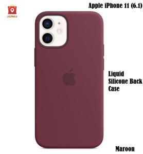 For Apple iPhone 11 (6.1) Luxury Shockproof Liquid Silicon Case Back Cover