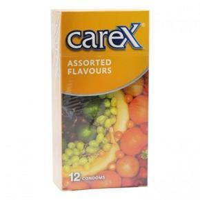 Carex Assorted Flavours Condoms - 12Pcs Pack (Malaysia)
