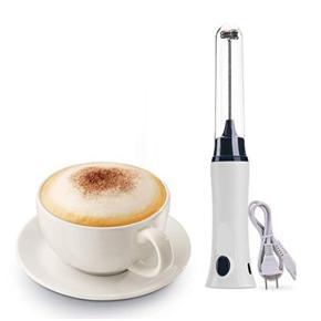 Hand Liquid Mixer and Coffee Maker Juice Maker Rechargeable-White