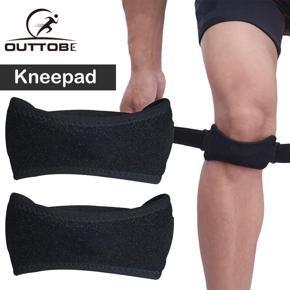 Outtobe 2Pcs Patella Belt Kneepad Knee Support Brace Sports Patella Support Strap Adjustable Knee Protector Belt Knee Pads Breathable Pain Relief Guard Sports Patella Knee Protector Belt