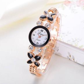 Women's Watches Creative Flower Design Bracelet Male Bracelet Watch Fashion Rhinestone Ladies Watch