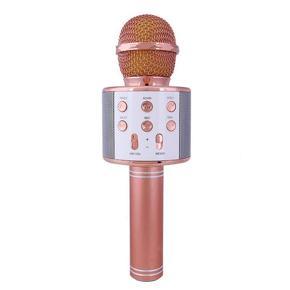 Wireless Microphone Professional Condenser Karaoke Mic Stand Radio Mikrofon Rose gold