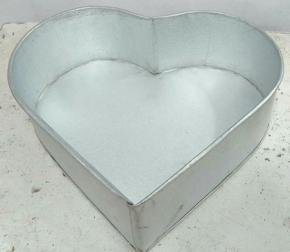 Aluminium Heart Shape Cake Mold 8 Inch - 1 Piece Silver Color