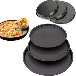 3 Piece Pizza Pan Set - Black
