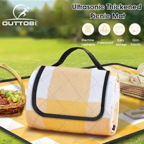 Outtobe Outdoor Picnic Mat Ultrasonic Thickened Picnic Mat Picnic Blanket Beach Blanket Water Resistant Foldable Camping Blankets Camping on Grass Thick Soft Blanket for Camping Hiking Travelling