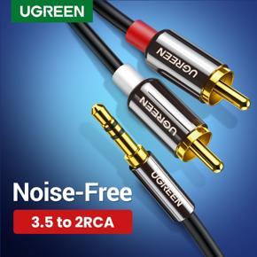 Ugreen RCA Cable HiFi Stereo 2RCA to 3.5mm Male to Male Audio Cable Cord AUX RCA Jack 3.5 Y Splitter for Amplifiers Audio Home Theater Cable RCA for Speakers iPod MP3 Player