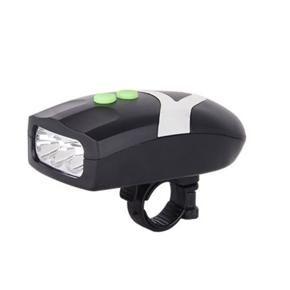 2 In 1 Electric Bike Bicycle Horn Alarm Bell 3 LEDs Light Safety Cycling Riding Accessories New