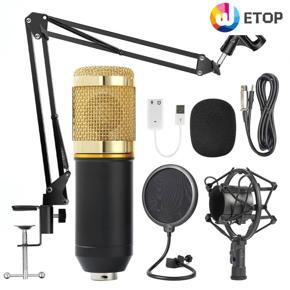 Condenser Microphone Stand Broadcasting & Recording Microphone Set Stand with PC Microphone Kit