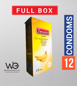 Sensinity - Banana Flavored Condom - Single Large Pack - 12x1=12pcs