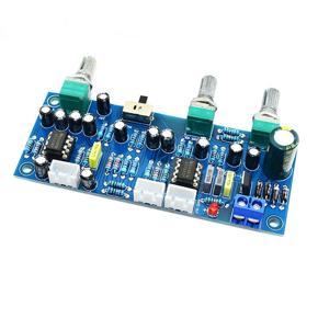 XHHDQES 2X 2.1 Channel Subwoofer Preamp Board Low Pass Filter Pre-Amp Amplifier Board Ne5532 Low Pass Filter Bass Preamplifier