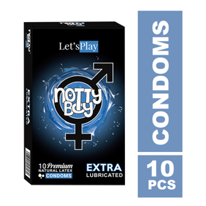 NottyBoy LetsPlay Extra Lubricated Premium Condoms - 10Pcs Pack