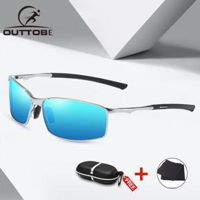 Outtobe Polarized Sunglasses Unisex Fashion Sunglasses Retro Driving Sunglasses UV400 Clean Vision Sunglasses Cycling Riding Running Glasses for Men Women