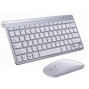Wireless Keyboard Mouse And Keyboard Set 2.4G Mini Keyboard Mouse And Keyboard - Silver
