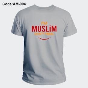 Muslim Ash Half Sleeve T-Shirt For Men