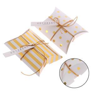 Loveshopping* 10Pcs Gift Box Pillow Shape Birthday Packaging Party Boxes Sweet Candy Cookies