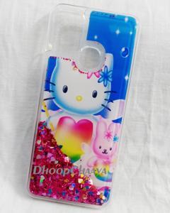 For Infinix Hot 10 Play / Hot 11 Play - Unique Design Liquid 3D Glitter Floating Soft TPU Clear Case Cover