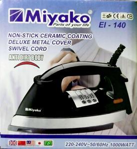 Miyako EI-140 heavy weight Automatic Non-Stick Ceramic coating electric dry iron