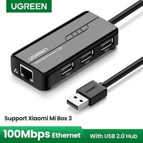 UGREEN USB 3.0 2.0 Hub Ethernet Adapter 10/100/1000 Gigabit Network Converter with USB 3.0 Hub 3 Ports Compatible for Nintendo Switch, Windows Surface Pro, MacBook Air/Retina, iMac Pro, Chromebook, PC