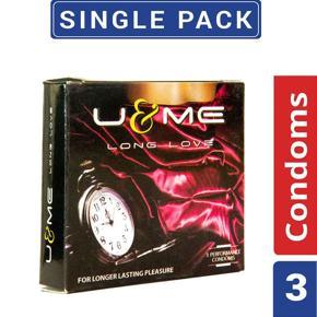 U&Me - Long Love Condom - Single Pack - 3x1=3pcs