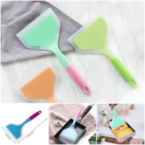 Temperature-Resistant Non-Stick Pan Silicone Cooking Spatula Turner Shovel Kitchen Cooking Utensil For Bakery Kitchen Home - Mix Colors