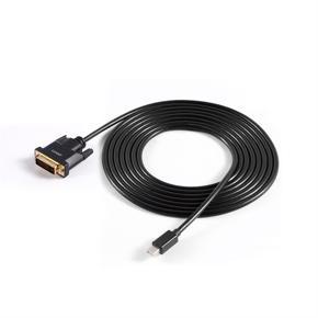 LESHP 1080P Mini DP DisplayPort to DVI Male to Male Cable Black 1.8m 6 Feet - Black