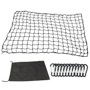 4'x6' Luggage Net Bungee Cargo Net Strech Super Duty Mesh Holds Adjustable Hooks for Rooftop Cargo Carrier