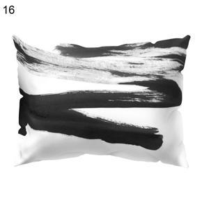 Black White Geometric Design Throw Pillow Case Cushion Cover Home Sofa Car Decor