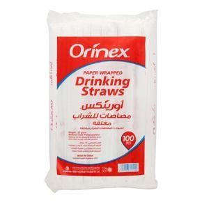 Orinex Drinking Straws Paper Wrapped 100 Pieces