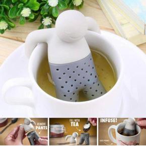 Mr Tea Unique Cute Tea Strainer Silicone Tea Infuser Interesting Life Partner Filter Teapot for Tea & Coffee Drinkware