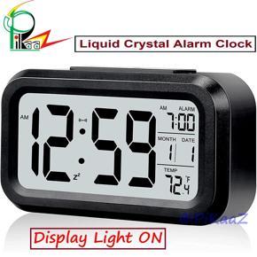 Optically Controlled Liquid Crystal Device Digital Alarm Clock with Automatic Sensor Back Light LCD Display - PiKaaz