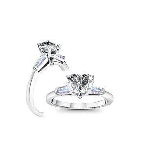 Heart Shape Diamond cut Zirconia Ring