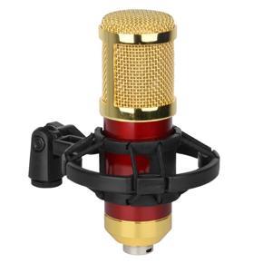 BM800-A Microphone, the Anchor Live Shouting Microphone Recording Milk Bottle Gold-Plated Condenser Microphone-Red