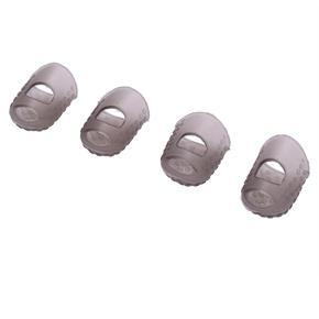 4pcs New Soft Silicone Guitar Thumb Finger Picks Protector Fingertips (Gray M)