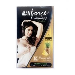 Manforce Staylong Pineapple Flavoured Condoms - 10s Pack