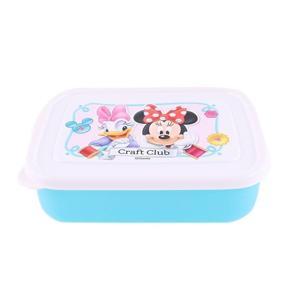 Plastic Lunch Box - White and Sky Blue